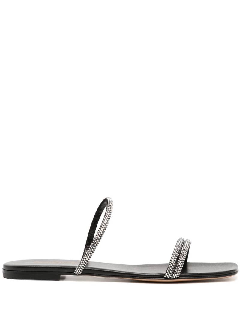 Gianvito Rossi Cannes leather slip-on sandals - Black von Gianvito Rossi