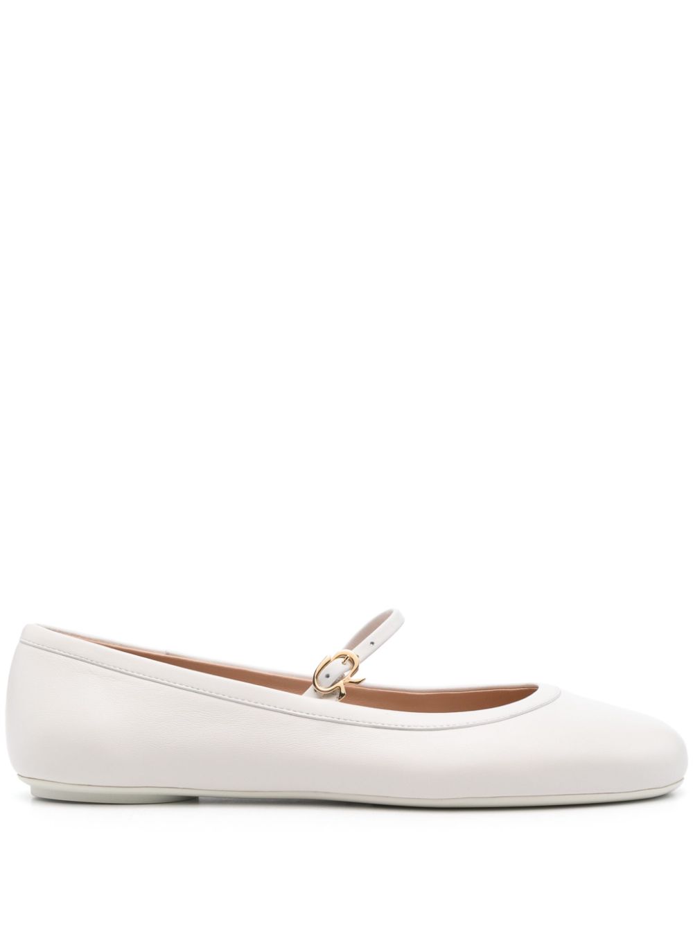 Gianvito Rossi Carla ballerina shoes - White von Gianvito Rossi