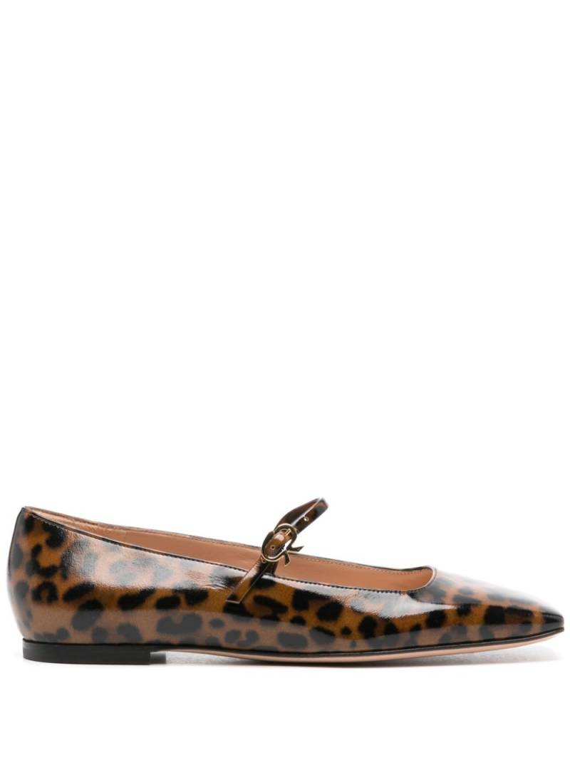 Gianvito Rossi Carla leopard-print ballerinas - Neutrals von Gianvito Rossi