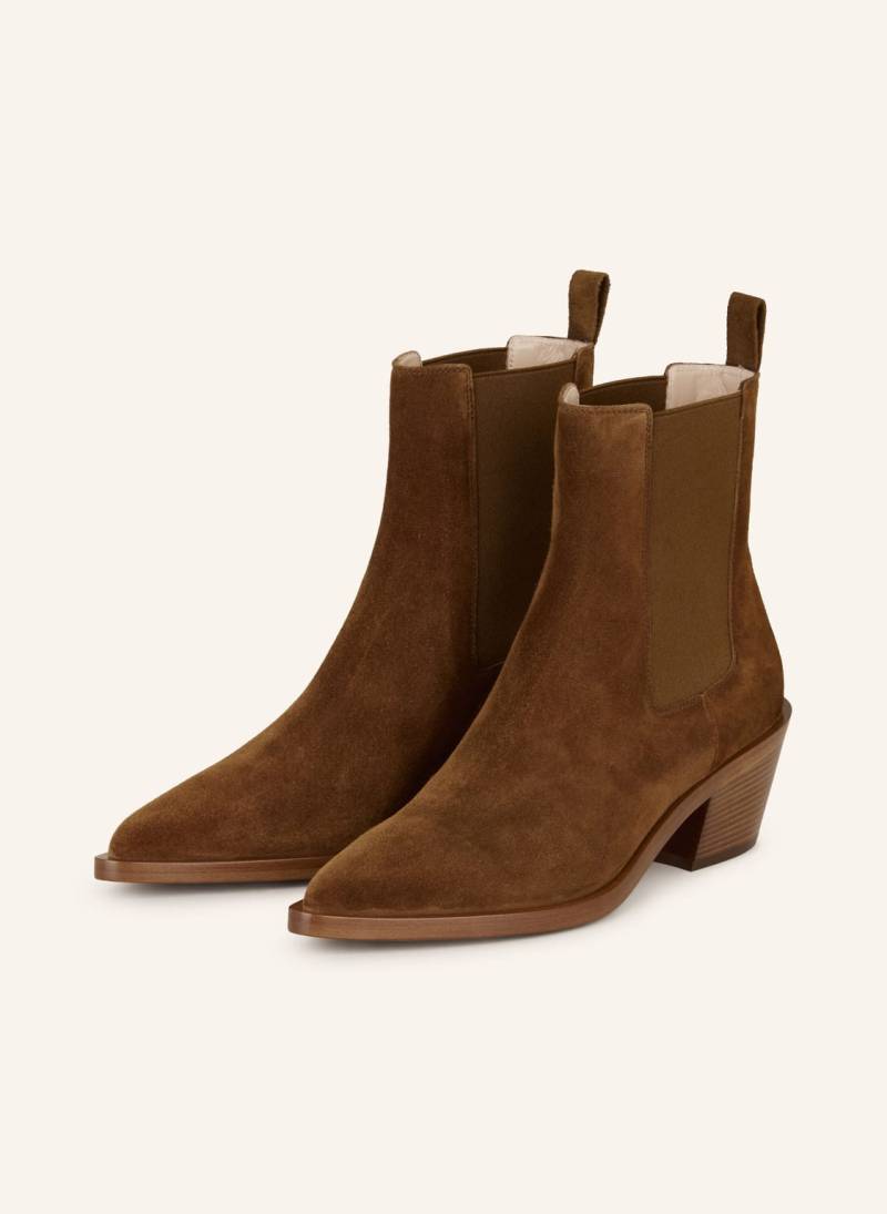 Gianvito Rossi Chelsea Boots Wylie braun von Gianvito Rossi