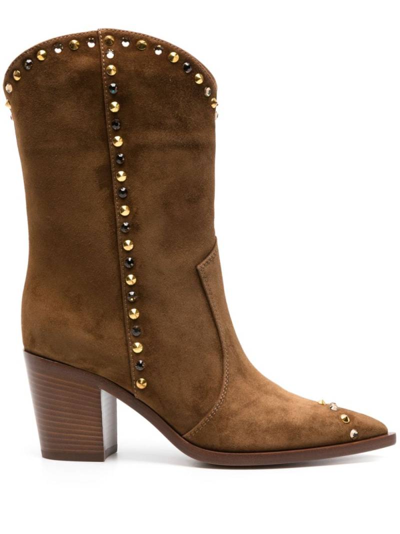 Gianvito Rossi Denver 70mm suede ankle boots - Brown von Gianvito Rossi