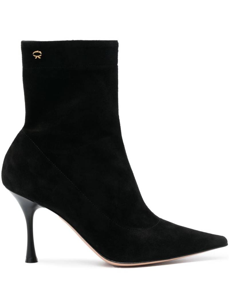 Gianvito Rossi Dunn 90mm suede ankle boots - Black von Gianvito Rossi