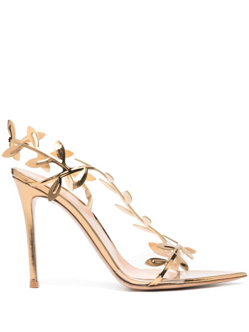 Gianvito Rossi Flavia 105mm leather sandals - Gold von Gianvito Rossi