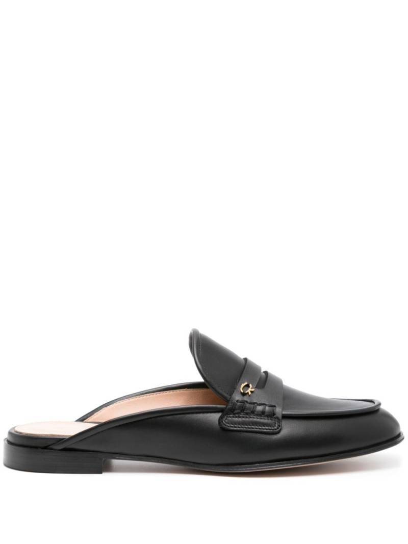 Gianvito Rossi Florio leather mules - Black von Gianvito Rossi