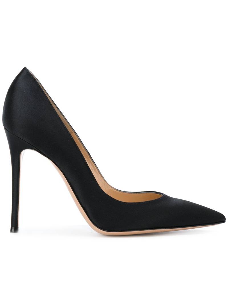 Gianvito Rossi Gianvito 105mm satin pumps - Black von Gianvito Rossi