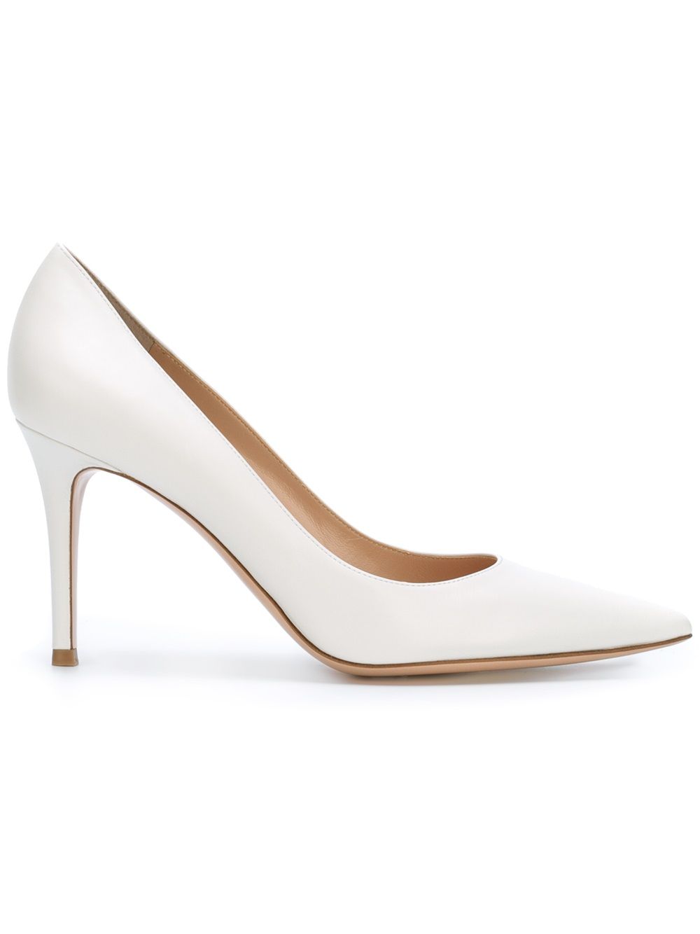 Gianvito Rossi Gianvito 85mm leather pumps - White von Gianvito Rossi