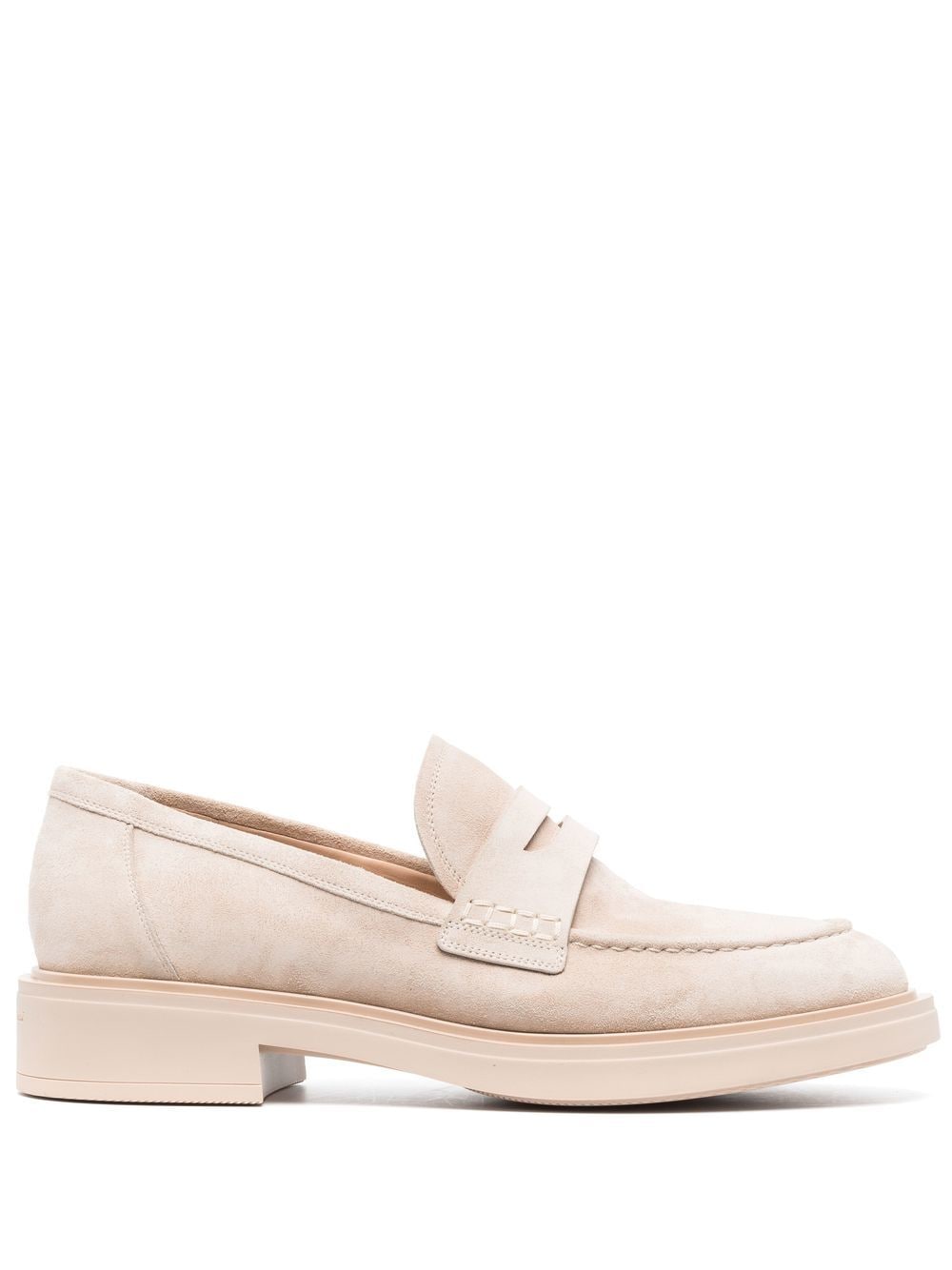 Gianvito Rossi Harris suede loafers - Neutrals von Gianvito Rossi