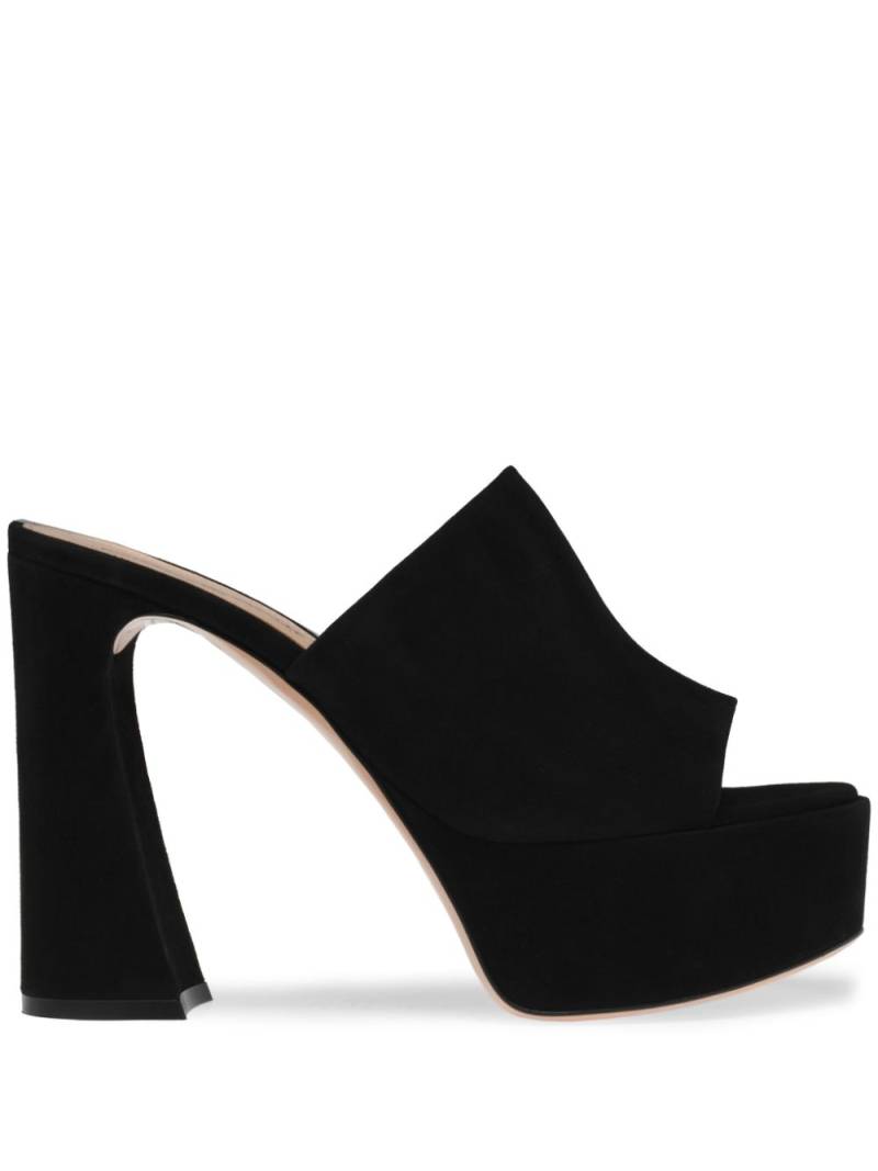 Gianvito Rossi Holly 70mm platform suede mules - Black von Gianvito Rossi