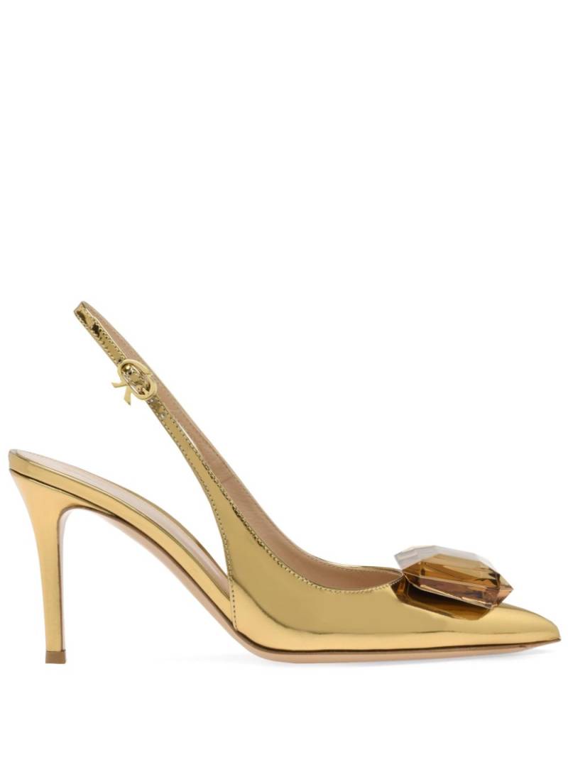 Gianvito Rossi Jaipur 90mm slingback pumps - Gold von Gianvito Rossi