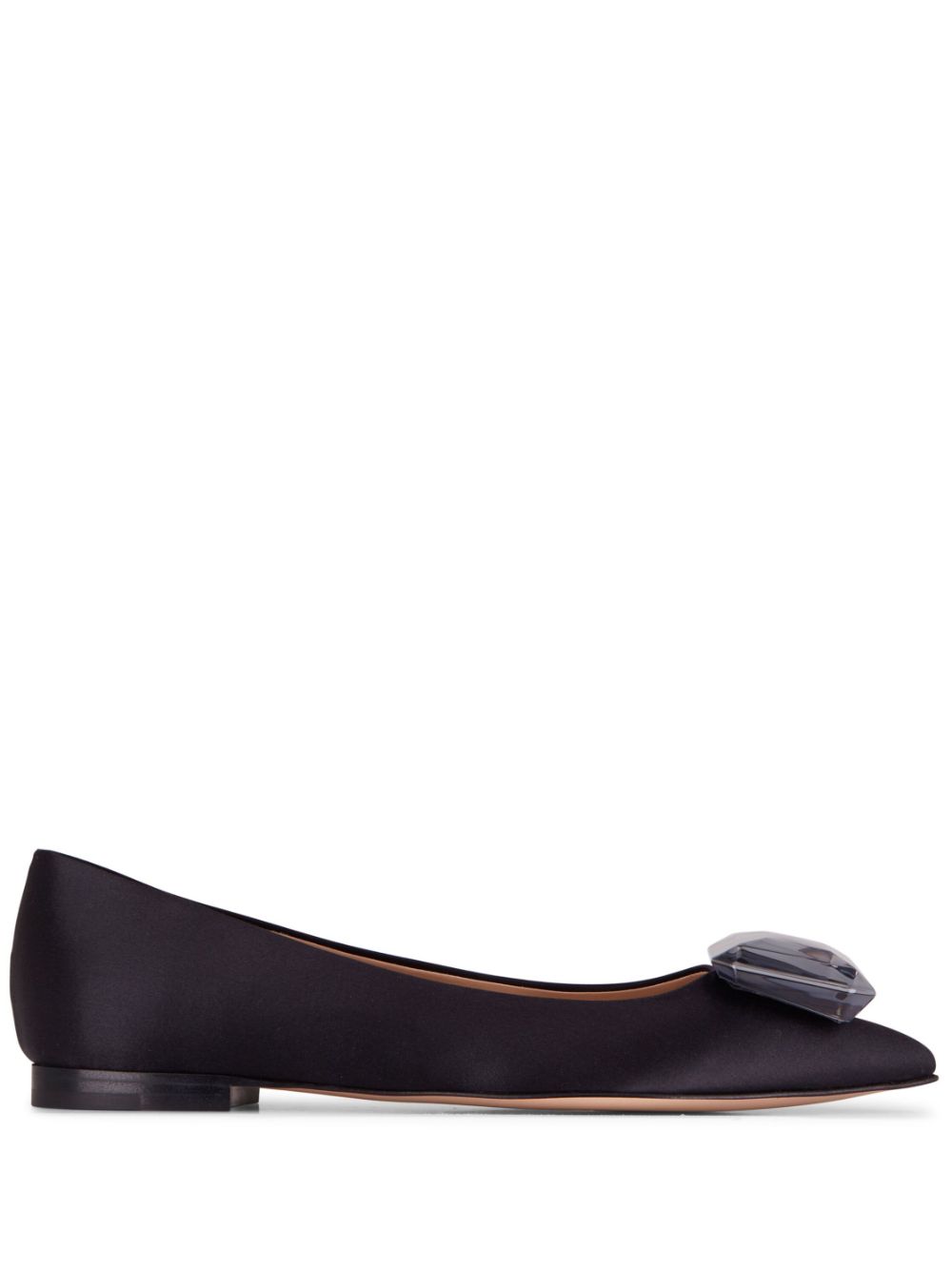 Gianvito Rossi Jaipur satin flats - Black von Gianvito Rossi