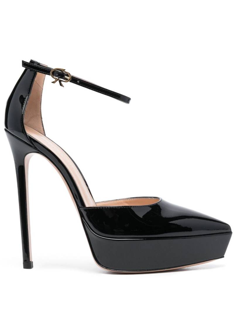 Gianvito Rossi Kasia 105mm patent-leather pumps - Black von Gianvito Rossi