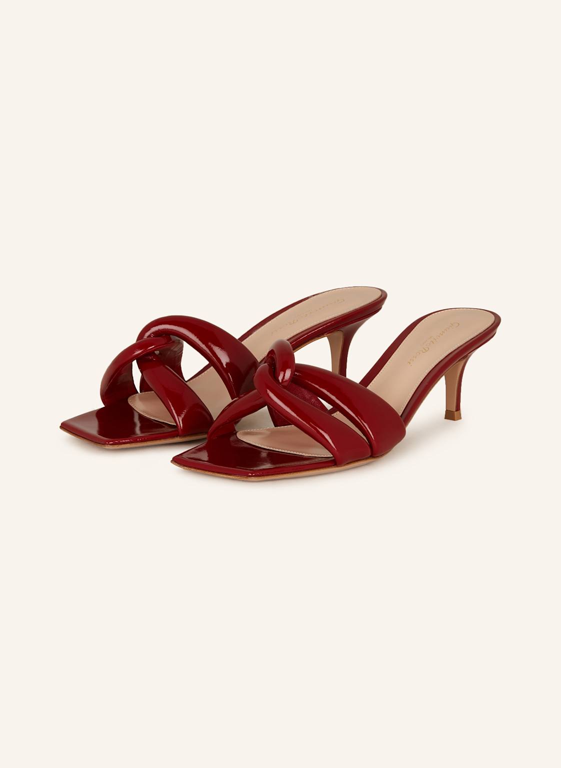 Gianvito Rossi Lack-Mules Nuit rot von Gianvito Rossi