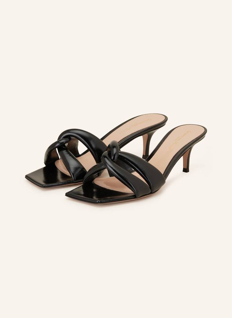 Gianvito Rossi Lack-Mules Nuit schwarz von Gianvito Rossi