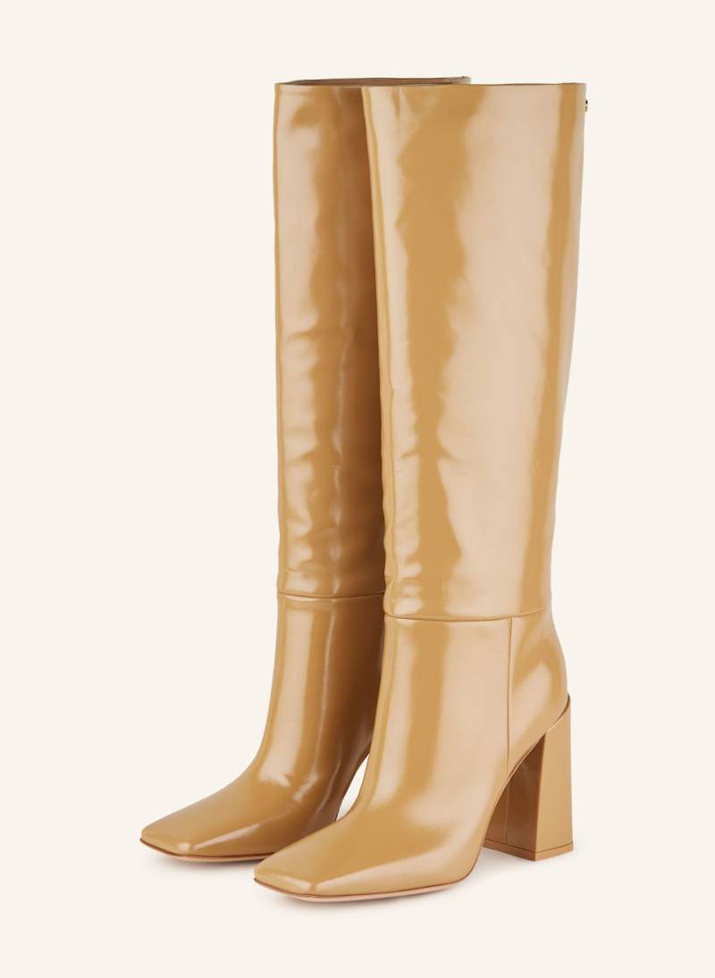 Gianvito Rossi Lackstiefel Nuit beige von Gianvito Rossi