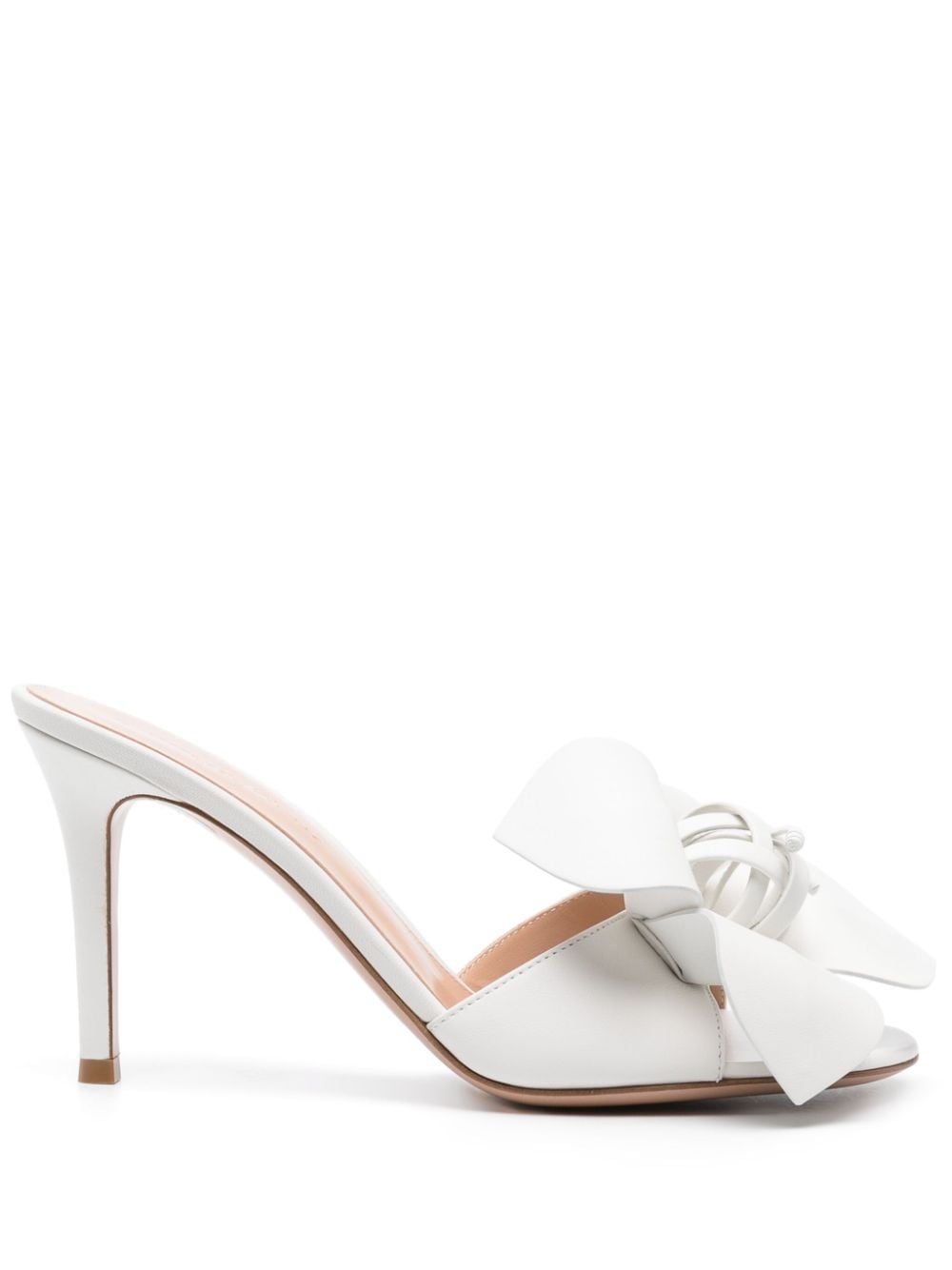 Gianvito Rossi Lucilla 85mm leather mules - White von Gianvito Rossi