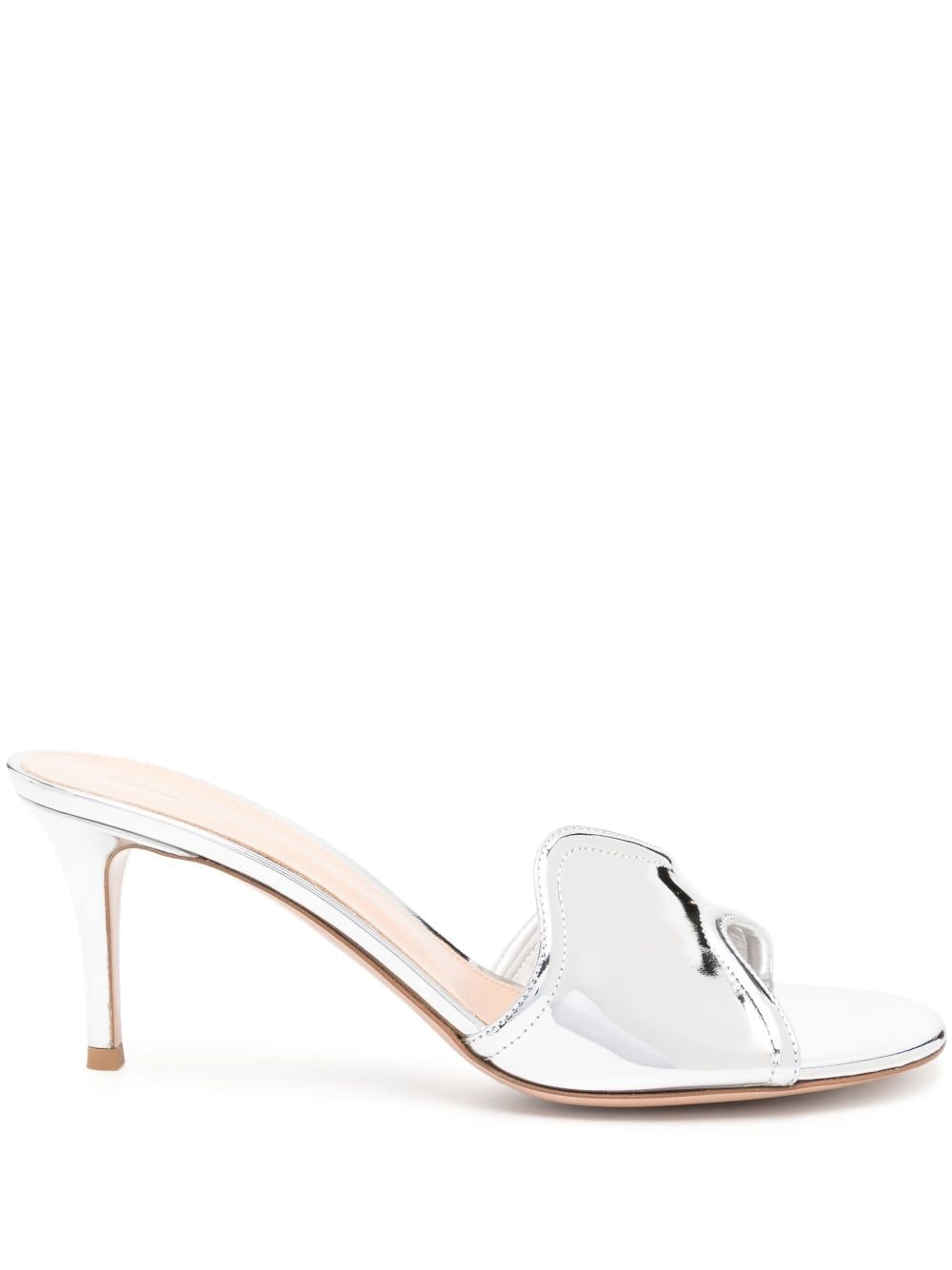 Gianvito Rossi Lucrezia 70mm leather mules - Silver von Gianvito Rossi