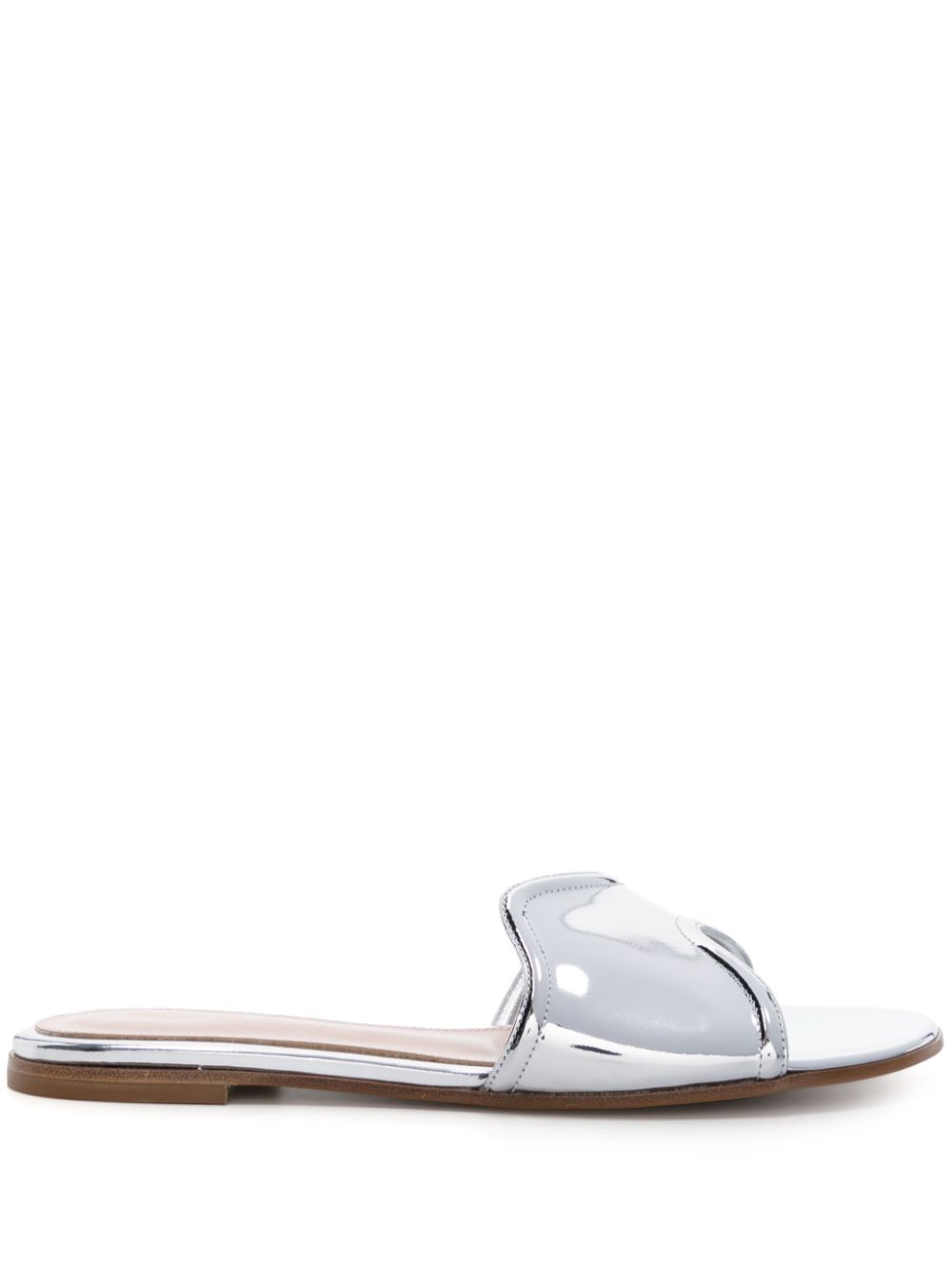 Gianvito Rossi Lucrezia patent-leather sandals - Silver von Gianvito Rossi