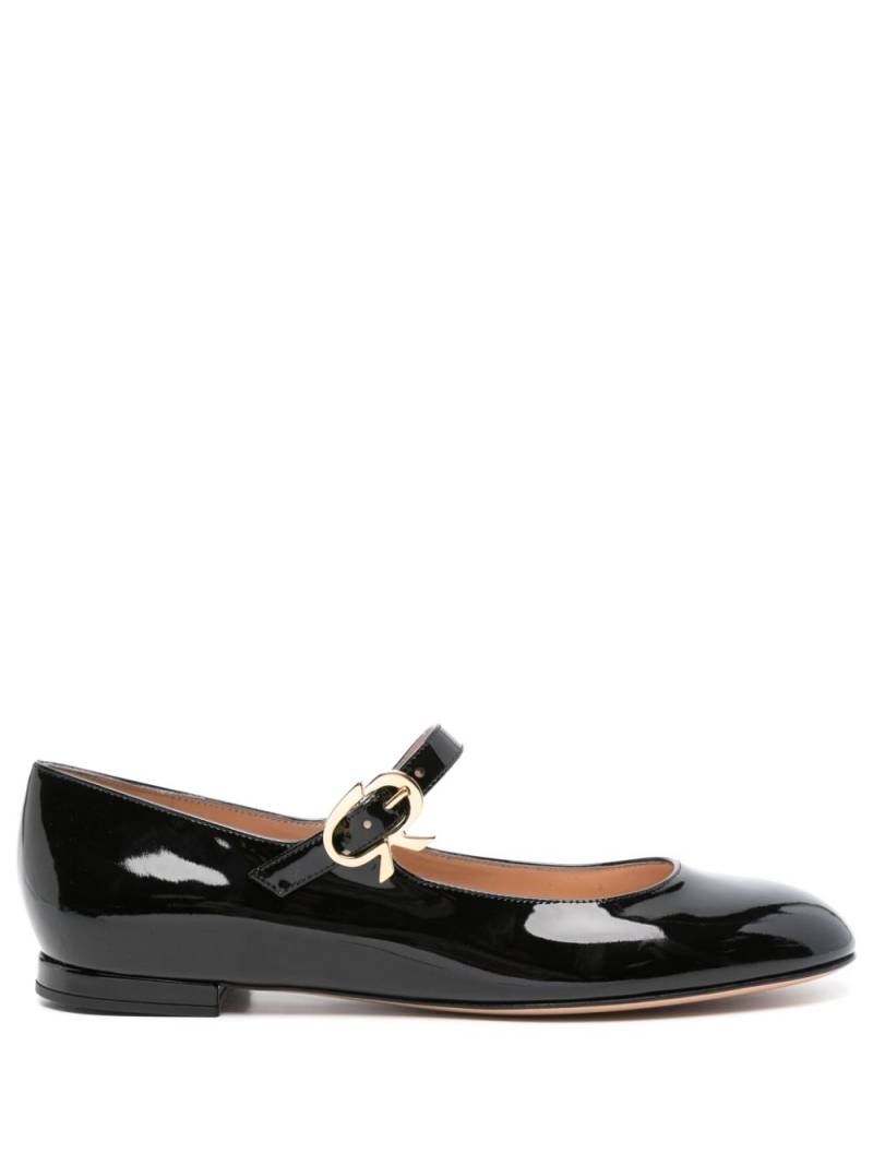 Gianvito Rossi Mary Ribbon ballet flats - Black von Gianvito Rossi