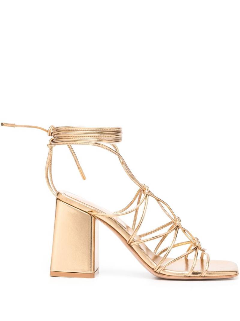 Gianvito Rossi Minas 85mm leather sandals - Gold von Gianvito Rossi