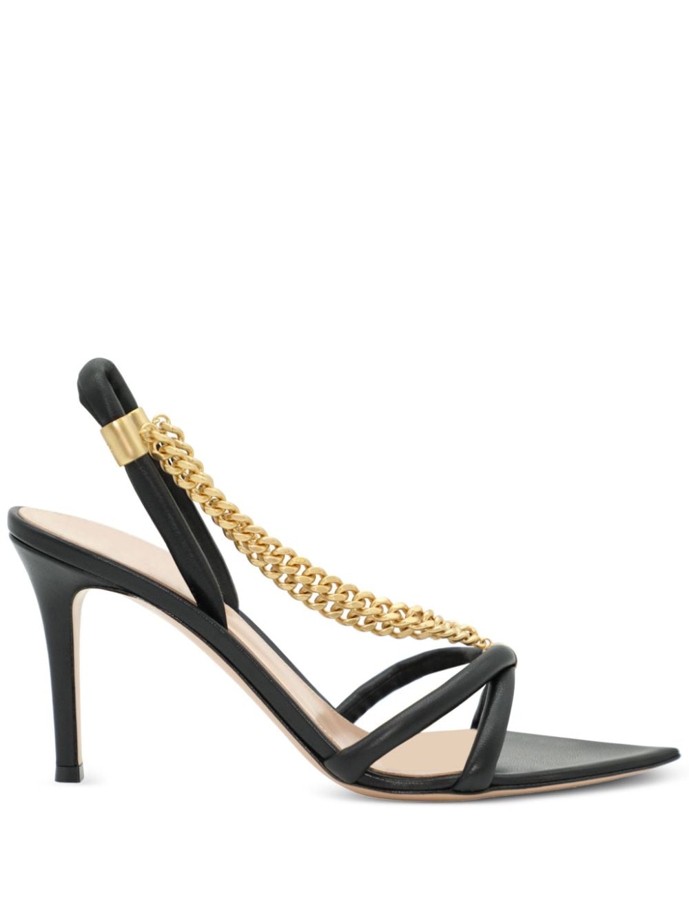 Gianvito Rossi Minerva 85mm leather sandals - Black von Gianvito Rossi