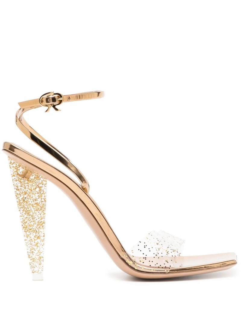 Gianvito Rossi Odyssey 111mm glitter-embellished pumps - Gold von Gianvito Rossi