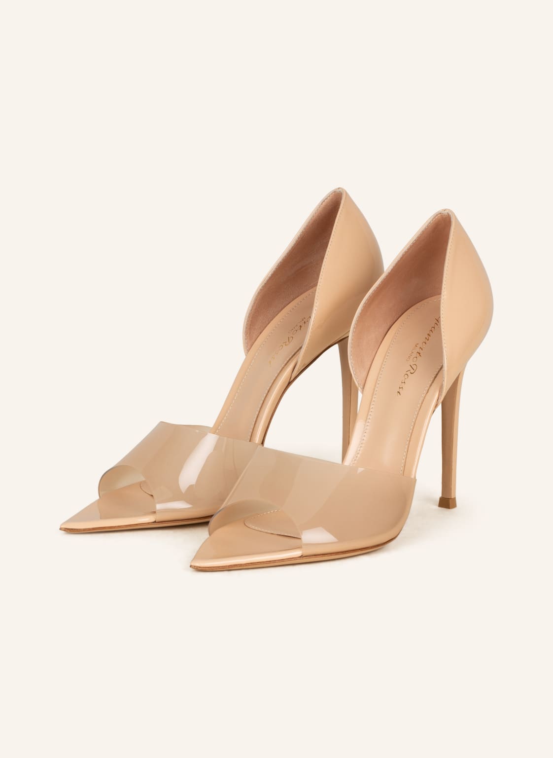 Gianvito Rossi Peeptoes Bree beige von Gianvito Rossi