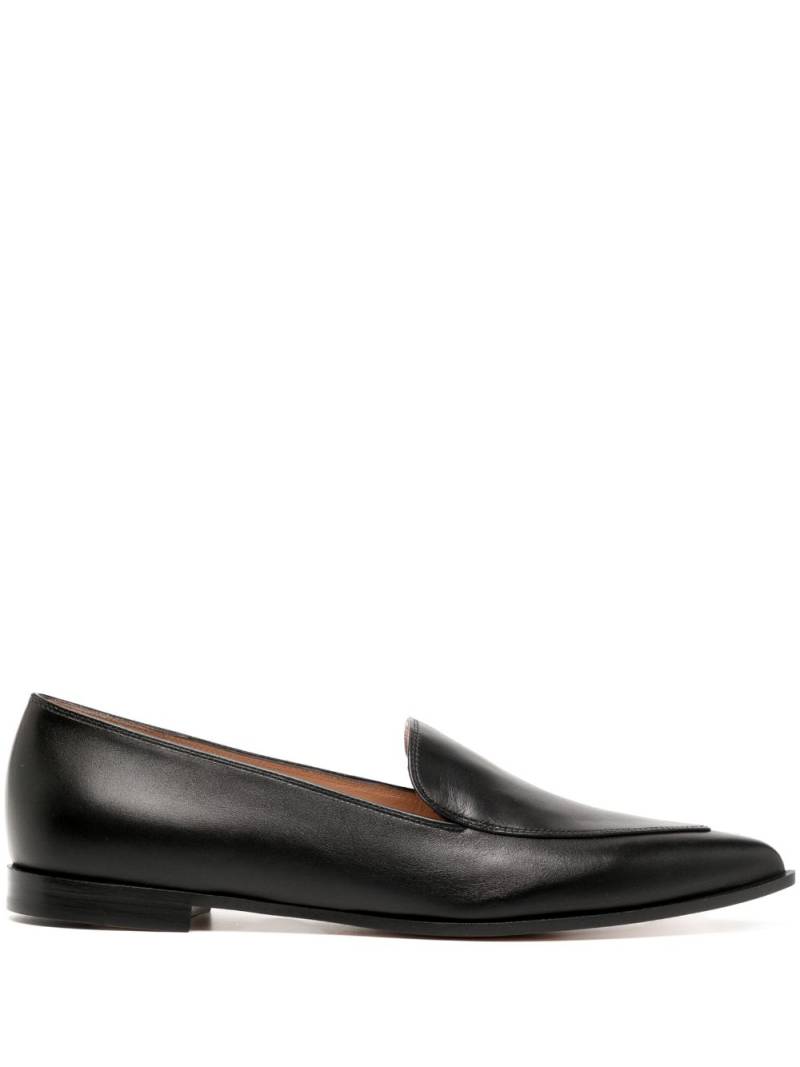 Gianvito Rossi Perry pointed-toe leather loafers - Black von Gianvito Rossi