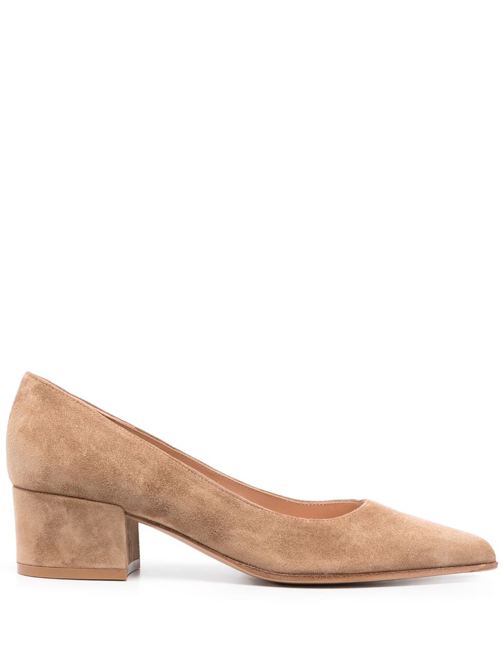 Gianvito Rossi Piper 45mm suede pumps - Neutrals von Gianvito Rossi