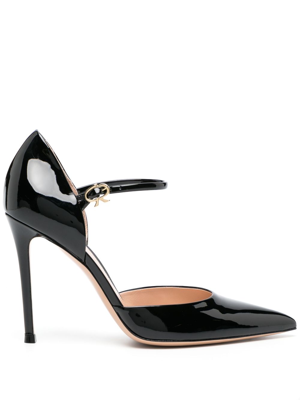 Gianvito Rossi Piper Anklet patent-leather pumps - Black von Gianvito Rossi