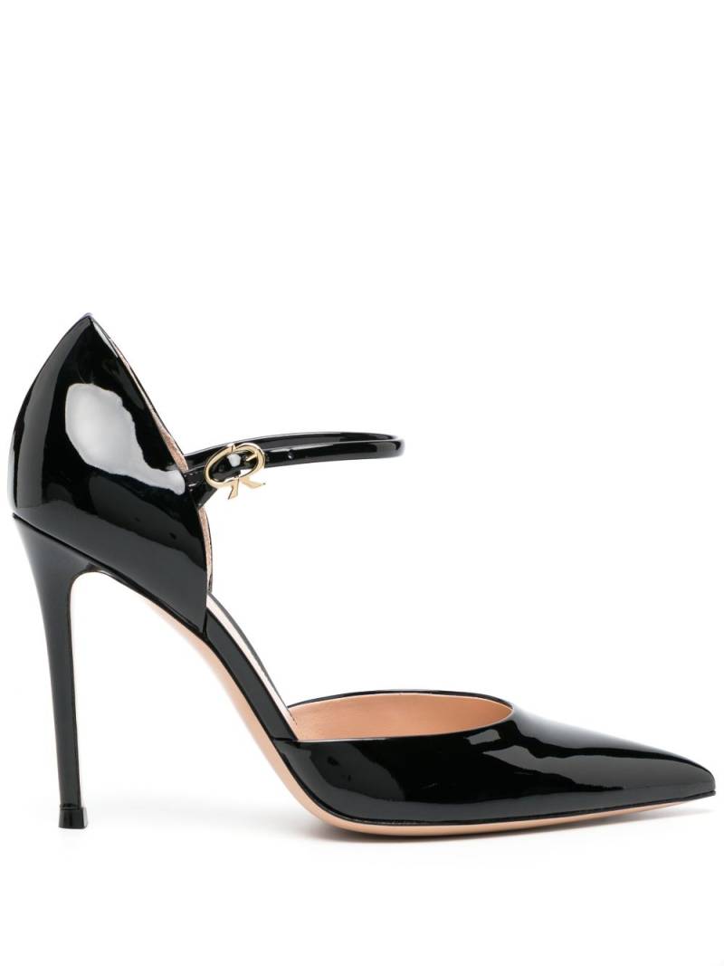 Gianvito Rossi Piper Anklet patent-leather pumps - Black von Gianvito Rossi