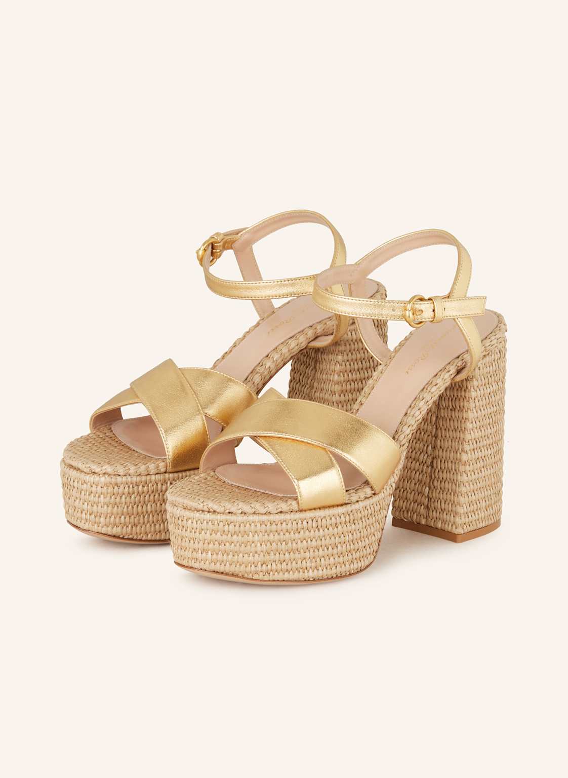 Gianvito Rossi Plateau-Sandaletten gold Gianvito Rossi Plateau-Sandaletten gold von Gianvito Rossi