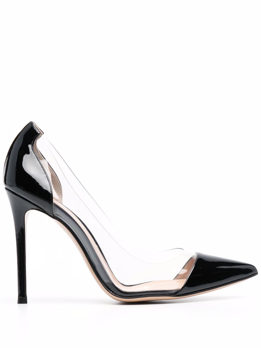 Gianvito Rossi Plexi 105mm patent leather pumps - Black von Gianvito Rossi