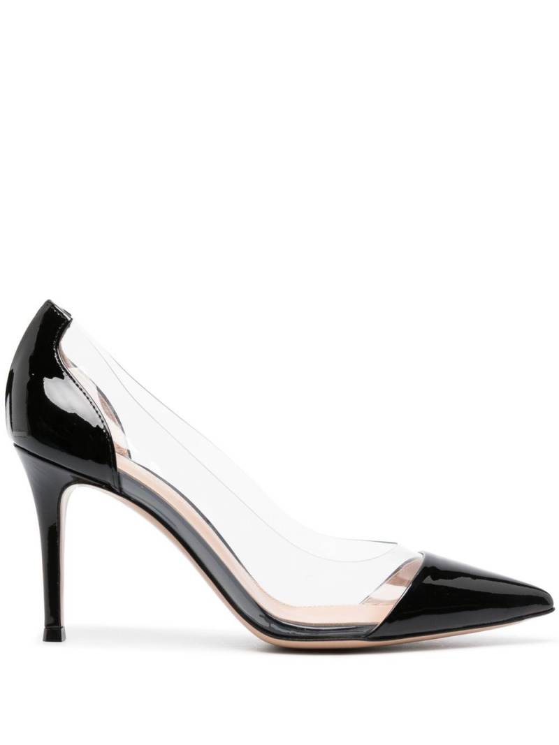 Gianvito Rossi Plexi 85mm patent pumps - Black von Gianvito Rossi