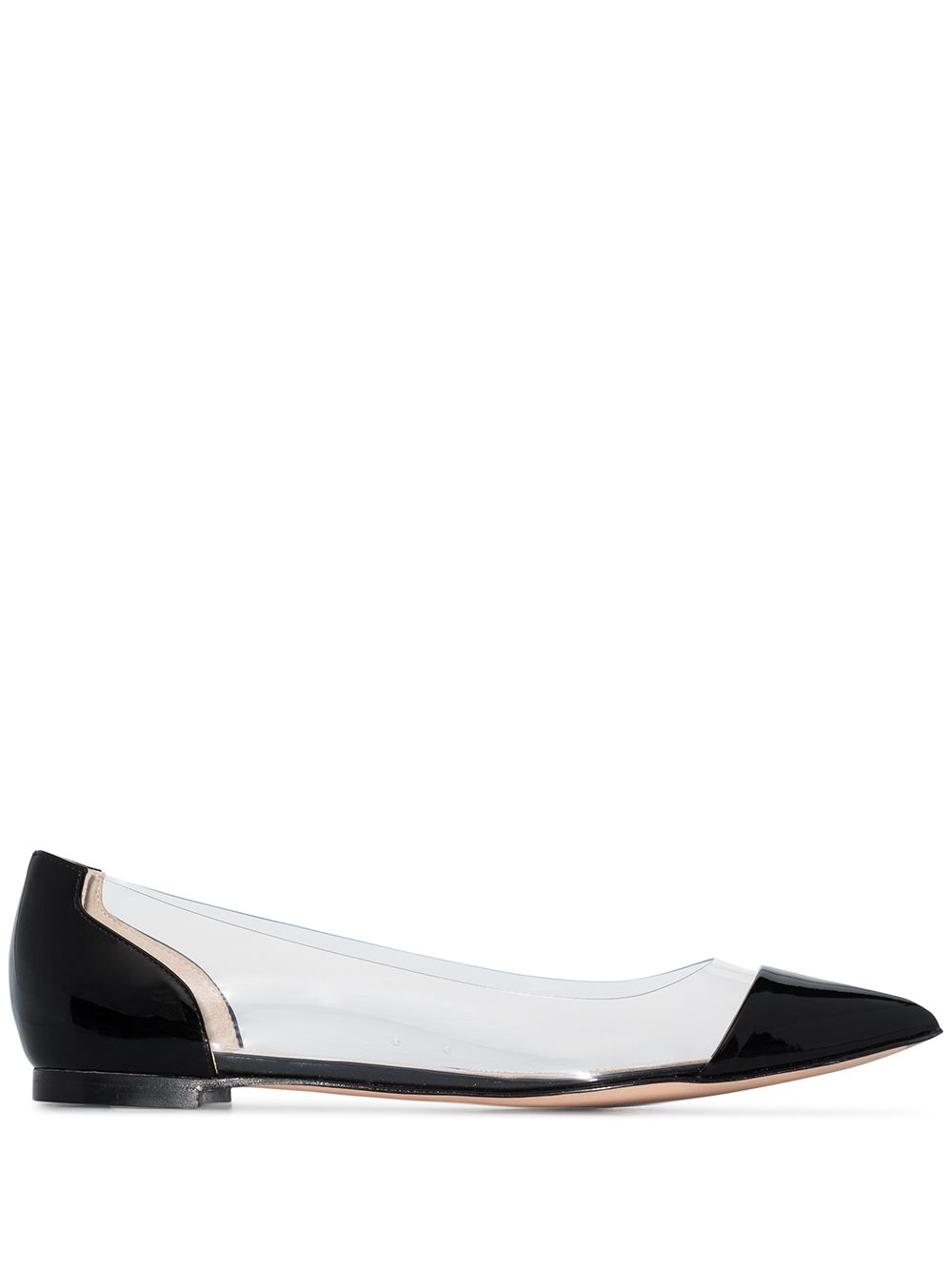 Gianvito Rossi Plexi ballerina shoes - Black von Gianvito Rossi