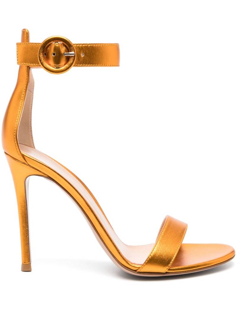 Gianvito Rossi Portofino 105mm leather sandals - Orange von Gianvito Rossi