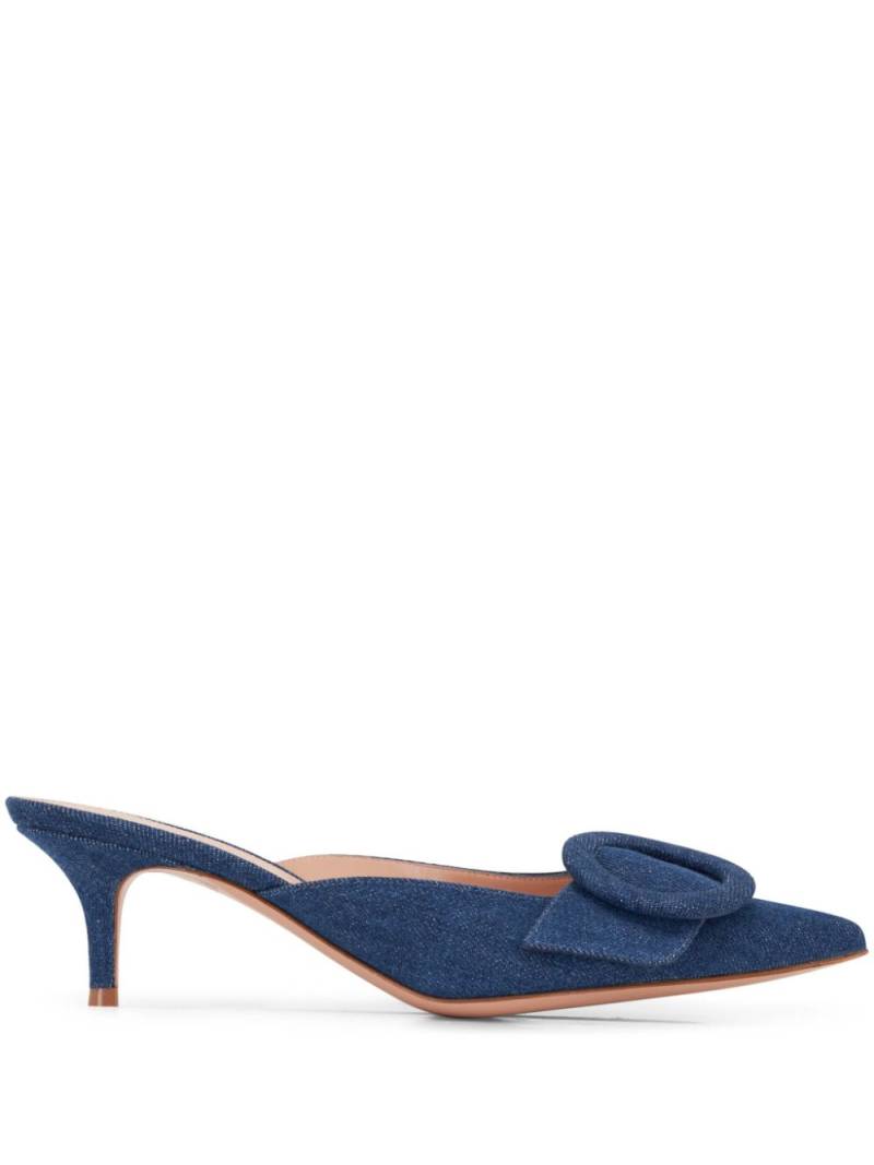 Gianvito Rossi Portofino 55mm denim mules - Blue von Gianvito Rossi