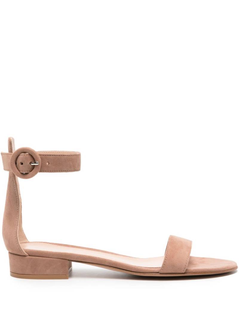 Gianvito Rossi Portofino 25mm suede sandals - Neutrals von Gianvito Rossi