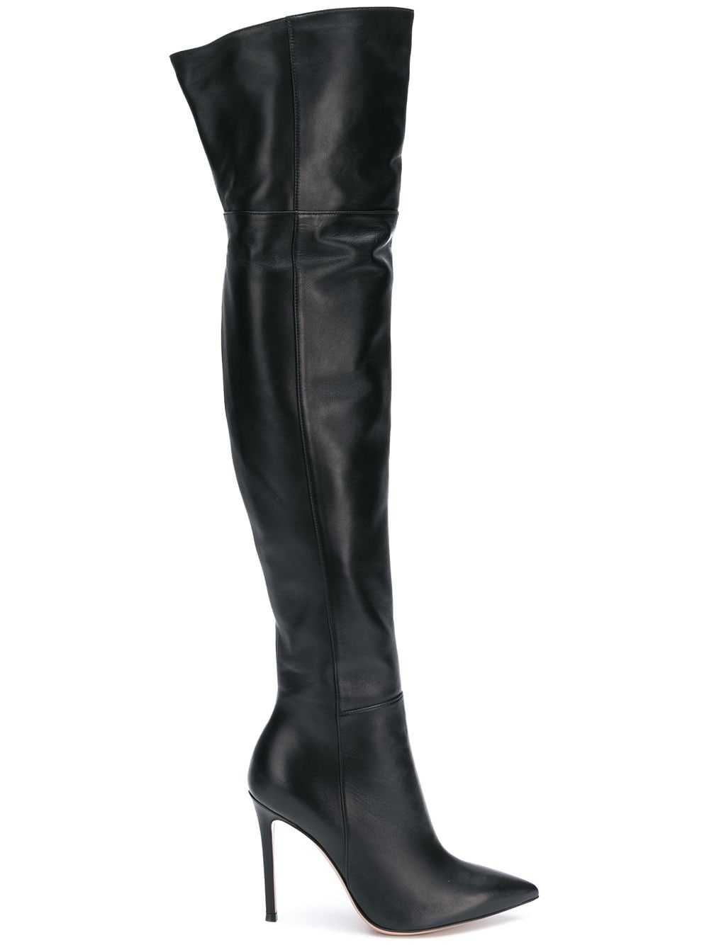 Gianvito Rossi Bea Cuissard leather thigh-high boots - Black von Gianvito Rossi