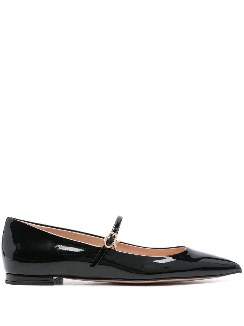 Gianvito Rossi Ribbon Jane ballerina shoes - Black von Gianvito Rossi