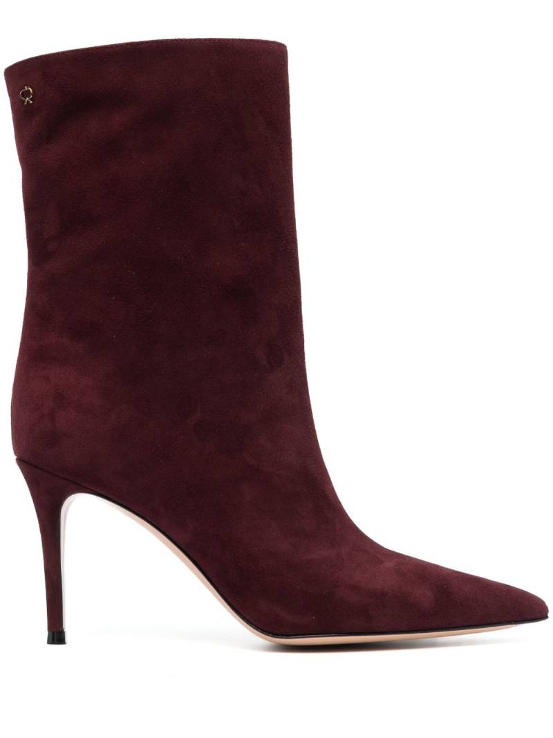 Gianvito Rossi Riccas 90mm leather boots - Red von Gianvito Rossi