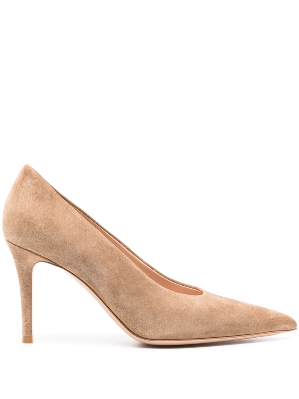 Gianvito Rossi Robbie 85mm suede pumps - Neutrals von Gianvito Rossi