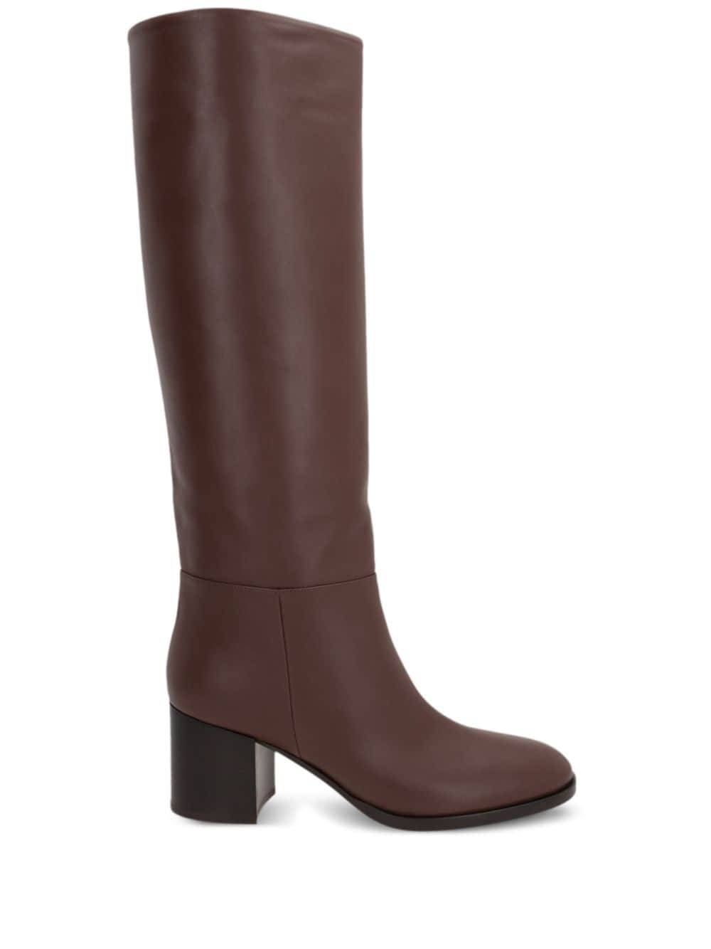 Gianvito Rossi Santiago 85mm leather boots - Brown von Gianvito Rossi