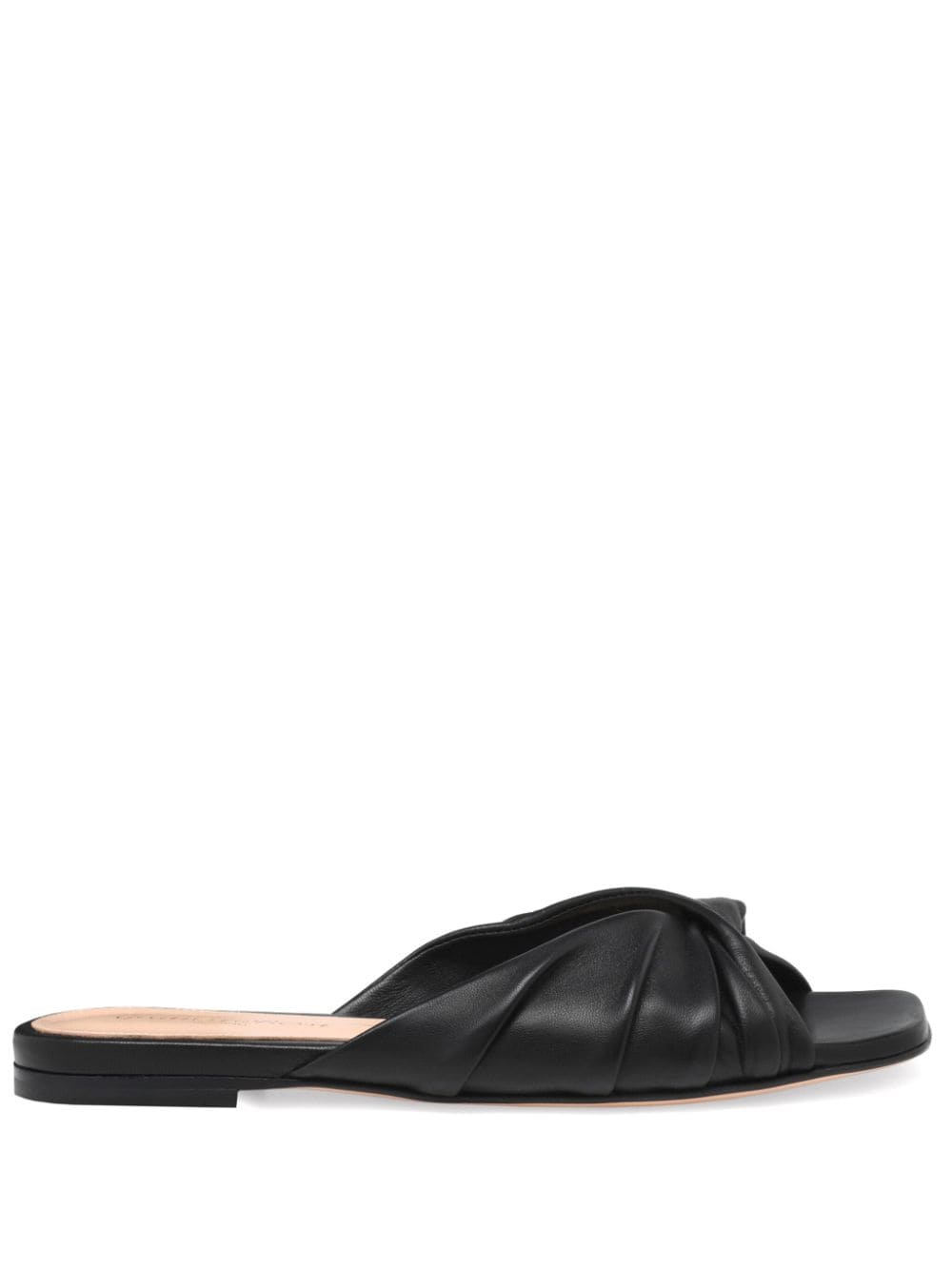 Gianvito Rossi Selene leather slides - Black von Gianvito Rossi