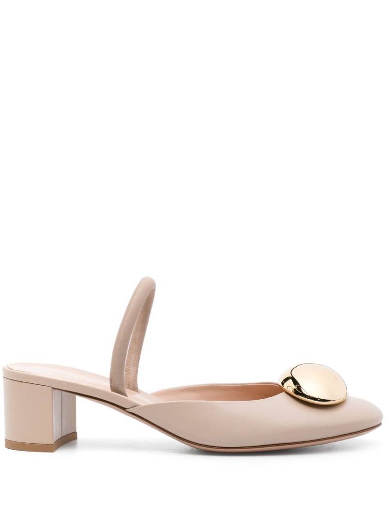 Gianvito Rossi Sphera 45mm slingback pumps - Neutrals von Gianvito Rossi