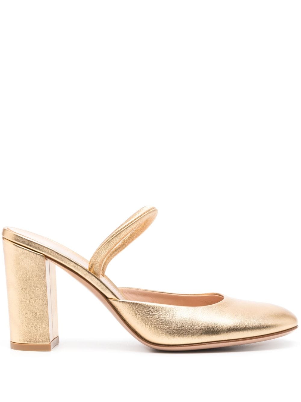 Gianvito Rossi Tivoli 85mm leather mules - Gold von Gianvito Rossi