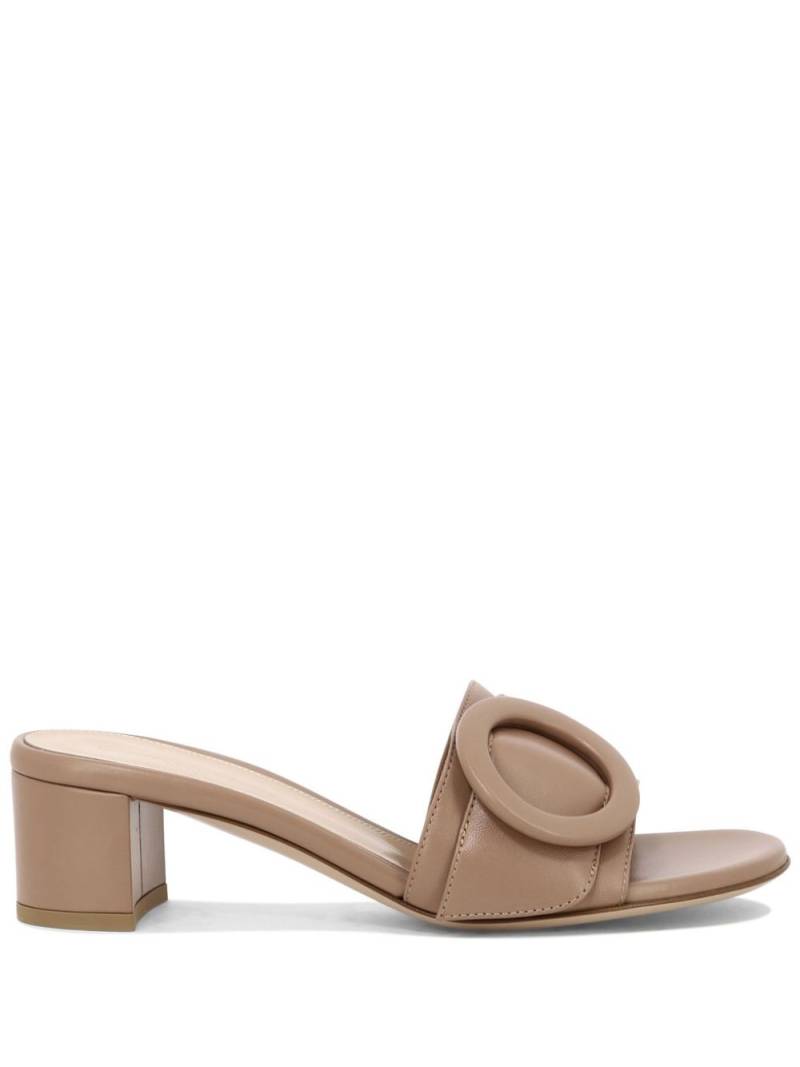 Gianvito Rossi Venezia 45mm leather mules - Neutrals von Gianvito Rossi