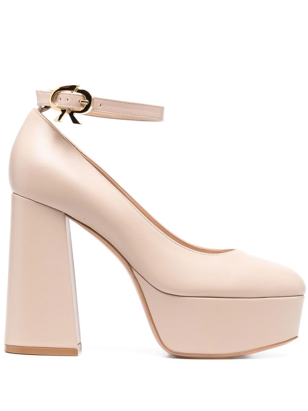 Gianvito Rossi Manila 120mm leather platform pumps - Neutrals von Gianvito Rossi