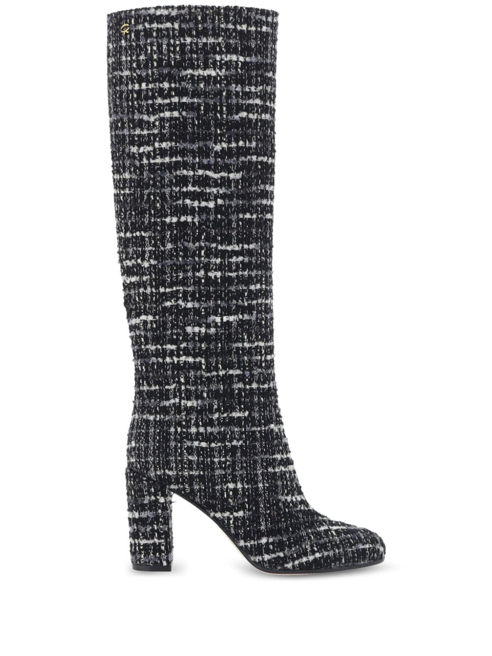 Gianvito Rossi below-the-knee tweed boots - Black von Gianvito Rossi