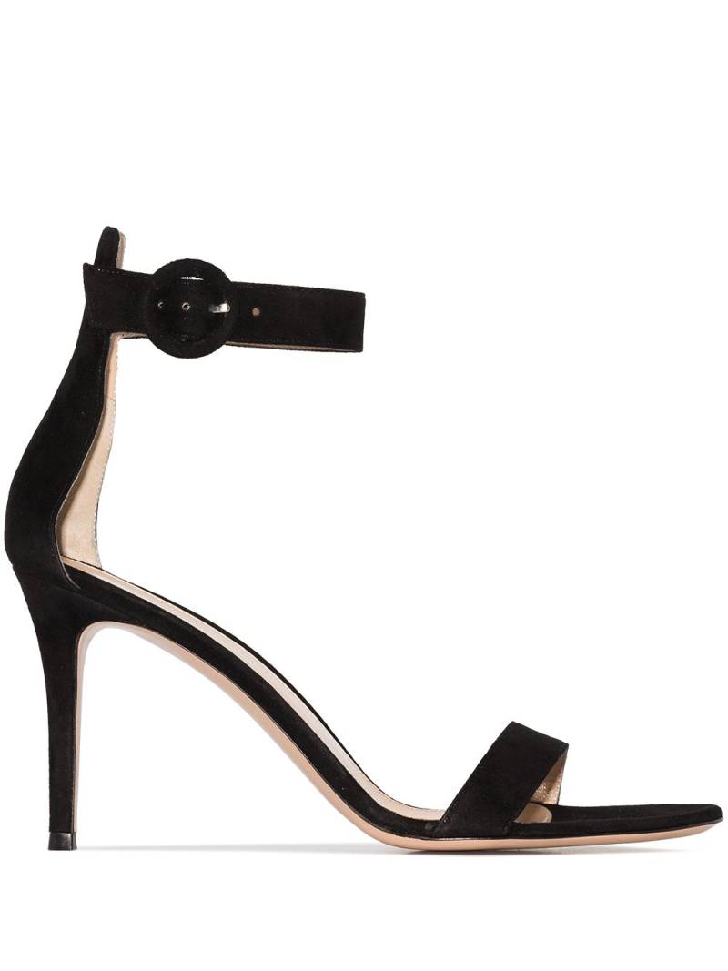 Gianvito Rossi Portofino 85mm suede sandals - Black von Gianvito Rossi