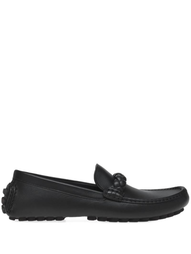 Gianvito Rossi braid-embellished leather loafers - Black von Gianvito Rossi